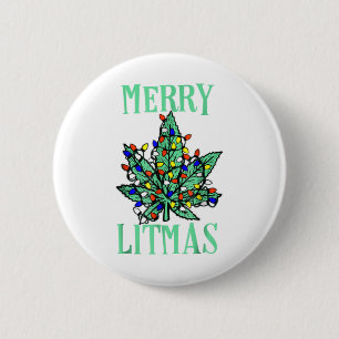 Badge Rond 5 Cm Joyeux litmas feuilles de noël des arbres mariju