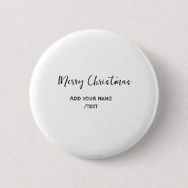 Badge Rond 5 Cm Joyeux Noël ajouter texte moderne simple