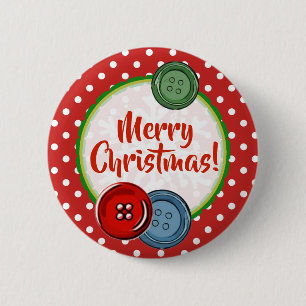 Badge Rond 5 Cm Joyeux Noël de boutons mignons