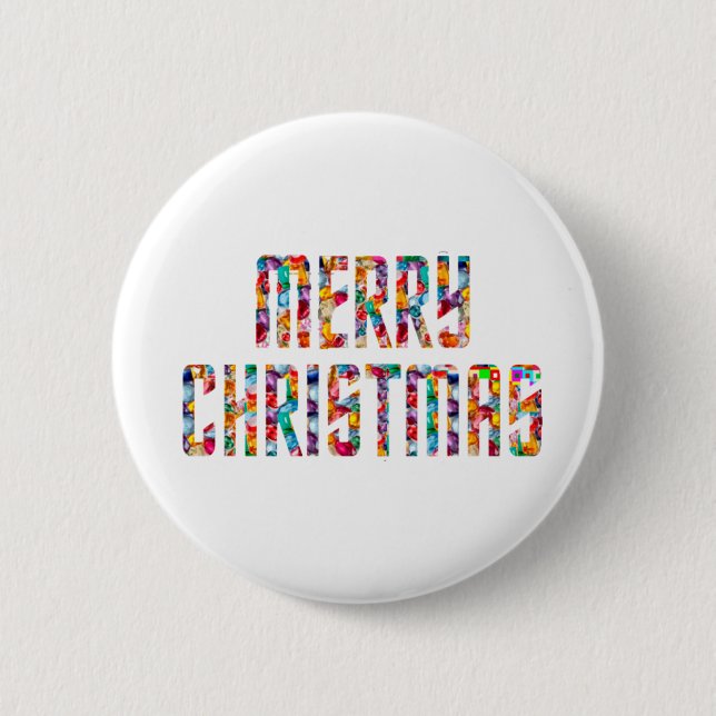 Badge Rond 5 Cm JOYEUX Noël et une BONNE ANNÉE 2014 (Devant)