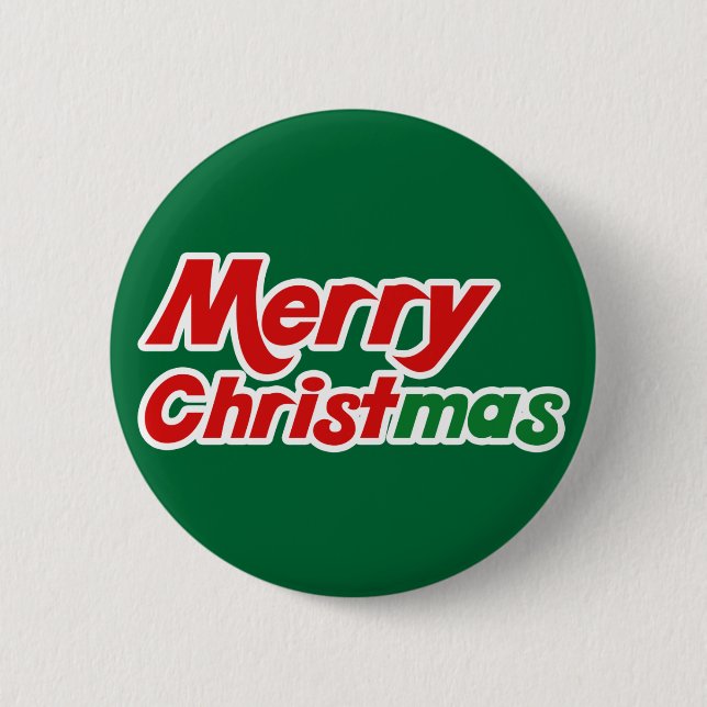 Badge Rond 5 Cm Joyeux Noël Fun Flair Boutons chrétiens (Devant)