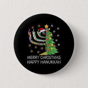 Badge Rond 5 Cm Joyeux Noël Joyeux Hanoukka Joyeux juif