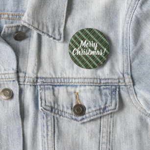 Badge Rond 5 Cm Joyeux Noël Plaid personnalisable