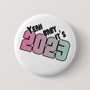 Badge Rond 5 Cm Joyeux Nouvel An 2023 Drôle
