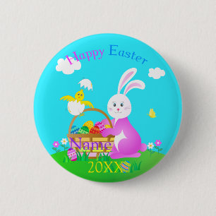 Badge Rond 5 Cm Joyeux Pâques