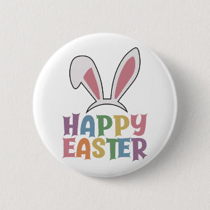 Badge Rond 5 Cm Joyeux Pâques