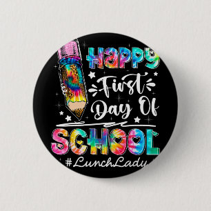 Badge Rond 5 Cm Joyeux Premier Jour De L'Équipe De L'École Déjeune