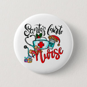 Badge Rond 5 Cm Joyeux rennes de Noël