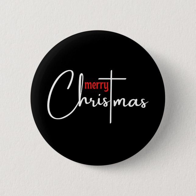 Badge Rond 5 Cm Joyeux T-shirt Noël (Devant)
