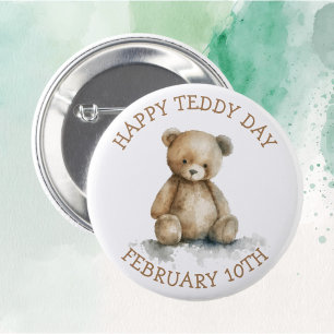 Badge Rond 5 Cm Joyeux Teddy Day 10 février