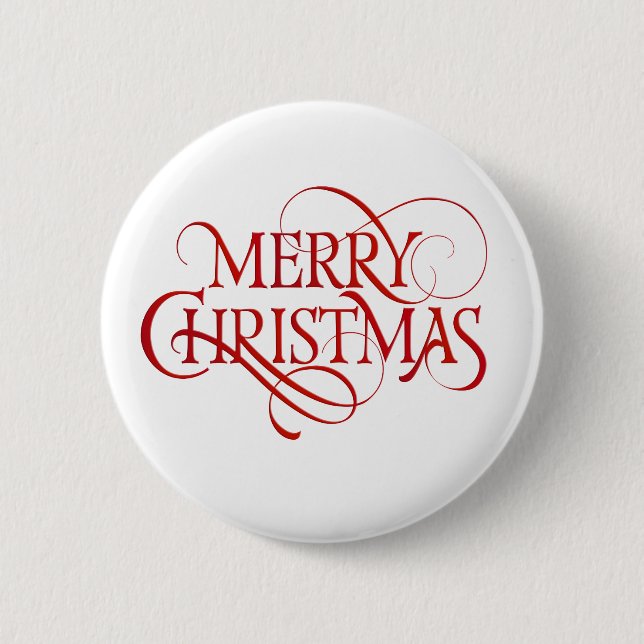 Badge Rond 5 Cm Joyeux texte de Noël (Devant)