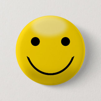 Badge Rond 5 Cm Joyeux visage jaune
