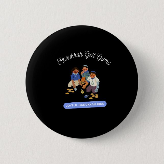 Badge Rond 5 Cm Joyful Hanukkah Kids (Devant)