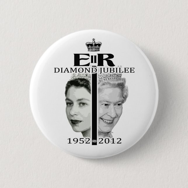 Badge Rond 5 Cm Jubilé de diamant (Devant)