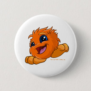 Badge Rond 5 Cm JubJub orange heureux