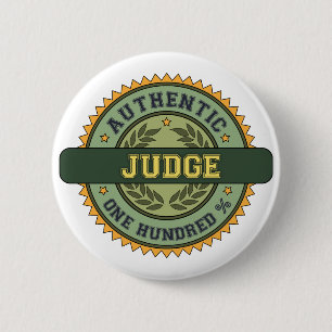 Badge Rond 5 Cm Juge authentique