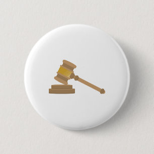 Badge Rond 5 Cm Juges Gavel