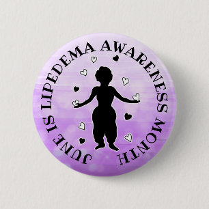 Badge Rond 5 Cm Juin est le bouton Mois de sensibilisation Lipedem