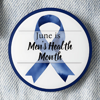 Badge Rond 5 Cm Juin Mois de la santé des hommes