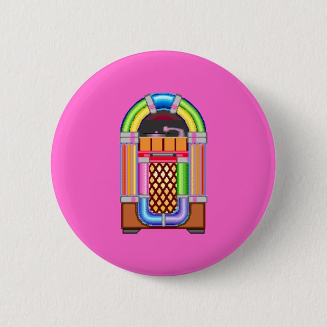 Badge Rond 5 Cm Juke-box (Devant)