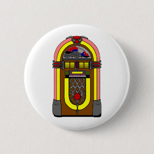 Badge Rond 5 Cm Juke-box d'années '50
