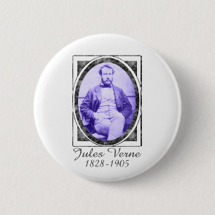 Badge Rond 5 Cm Jules Verne