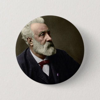 Badge Rond 5 Cm Jules Verne en 1892