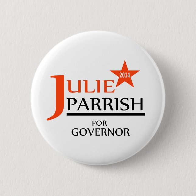 Badge Rond 5 Cm Julie Parrish pour la goupille de gouverneur (Devant)