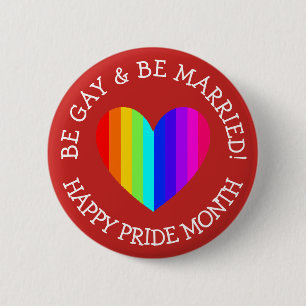 Badge Rond 5 Cm Jumbo Juin est le bouton du mois de la fierté LGBT