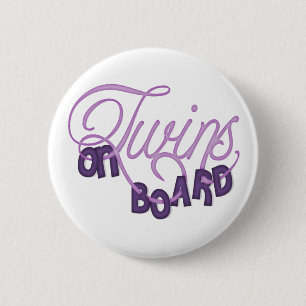 Badge Rond 5 Cm Jumeaux à bord