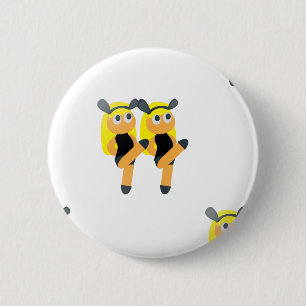 Badge Rond 5 Cm jumeaux émoji