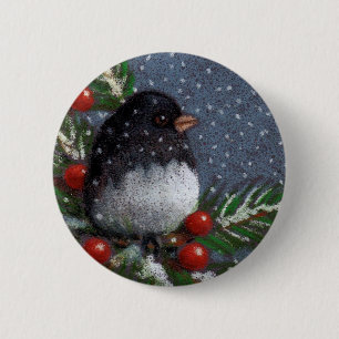 BADGE ROND 5 CM JUNCO DE NOËL