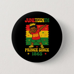 Badge Rond 5 Cm Juneteenth 1865 Groovy Toddler garcon Dabbing Prin