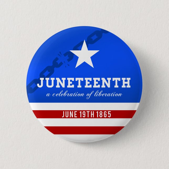Badge Rond 5 Cm Juneteenth une célébration de la libération (Devant)