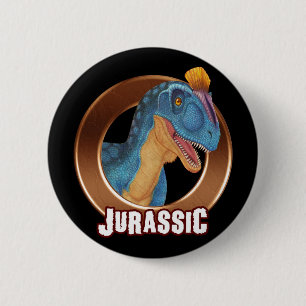 Badge Rond 5 Cm JURASSIQUE ! Dinosaure