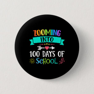 Badge Rond 5 Cm Jusqu'À 100 Jours De Cadeau Enseignant Enfants