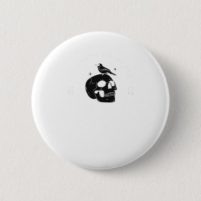 Badge Rond 5 Cm Jusqu'à la mort faisons-nous partie Mariage classi (Devant)