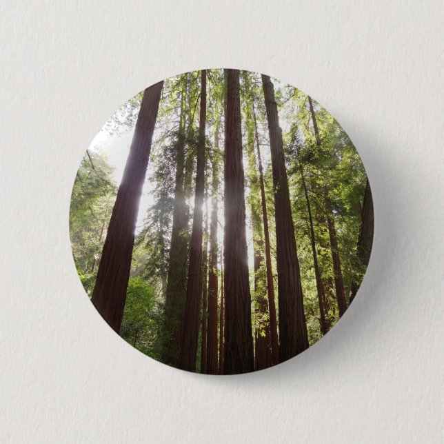Badge Rond 5 Cm Jusqu'aux séquoias du matin (Devant)