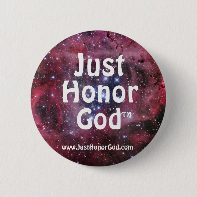 Badge Rond 5 Cm Juste bouton de Dieu d'honneur (Devant)