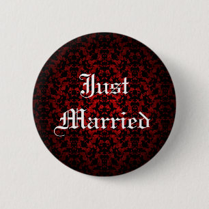 Badge Rond 5 Cm Juste bouton gothique élégant marié
