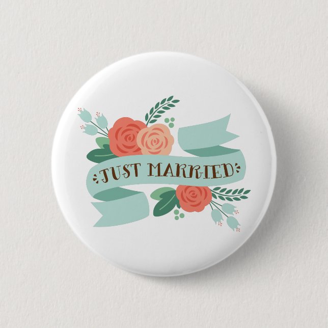 Badge Rond 5 Cm Juste marié (Devant)
