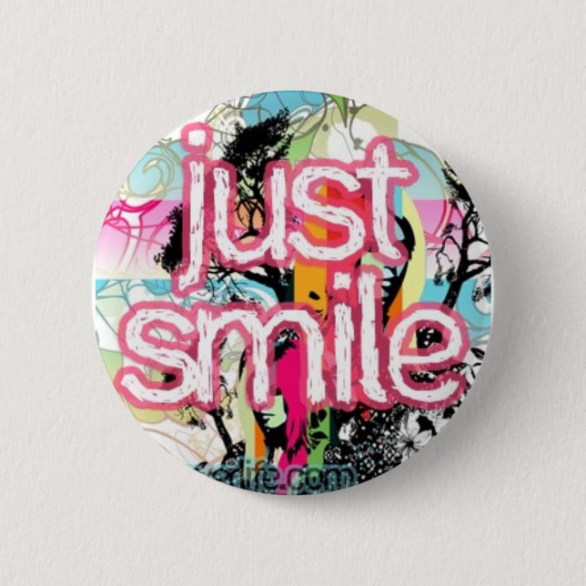 Badge Rond 5 Cm juste sourire (Devant)