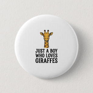 Badge Rond 5 Cm Juste un garçon qui aime les girafes T-shirt giraf