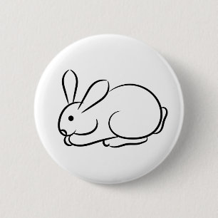 Badge Rond 5 Cm Juste un lapin