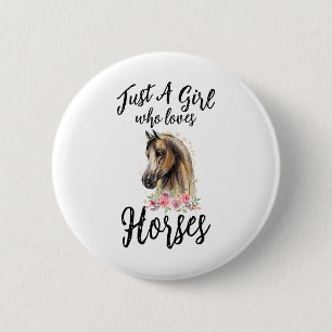 Badge Rond 5 Cm Juste Une Fille Qui Aime Horse Rider Course Horseb