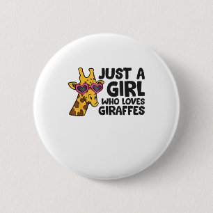 Badge Rond 5 Cm Juste une fille qui aime les girafes _3