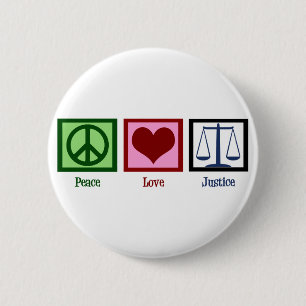 Badge Rond 5 Cm Justice d'amour de paix