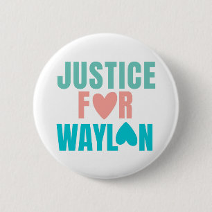 Badge Rond 5 Cm Justice Pour Bouton Waylon