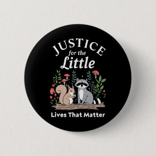 Badge Rond 5 Cm Justice Pour L'Arachide L'Écureuil - Noël Noël S