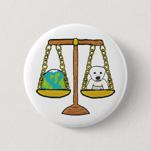 Badge Rond 5 Cm Justice sur le changement climatique